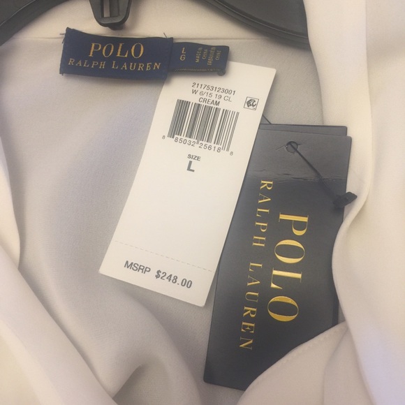 🌺Final Price w/Free Shipping🌺Polo Ralph Lauren Mulberry Silk Swing Blouse - Picture 7 of 8